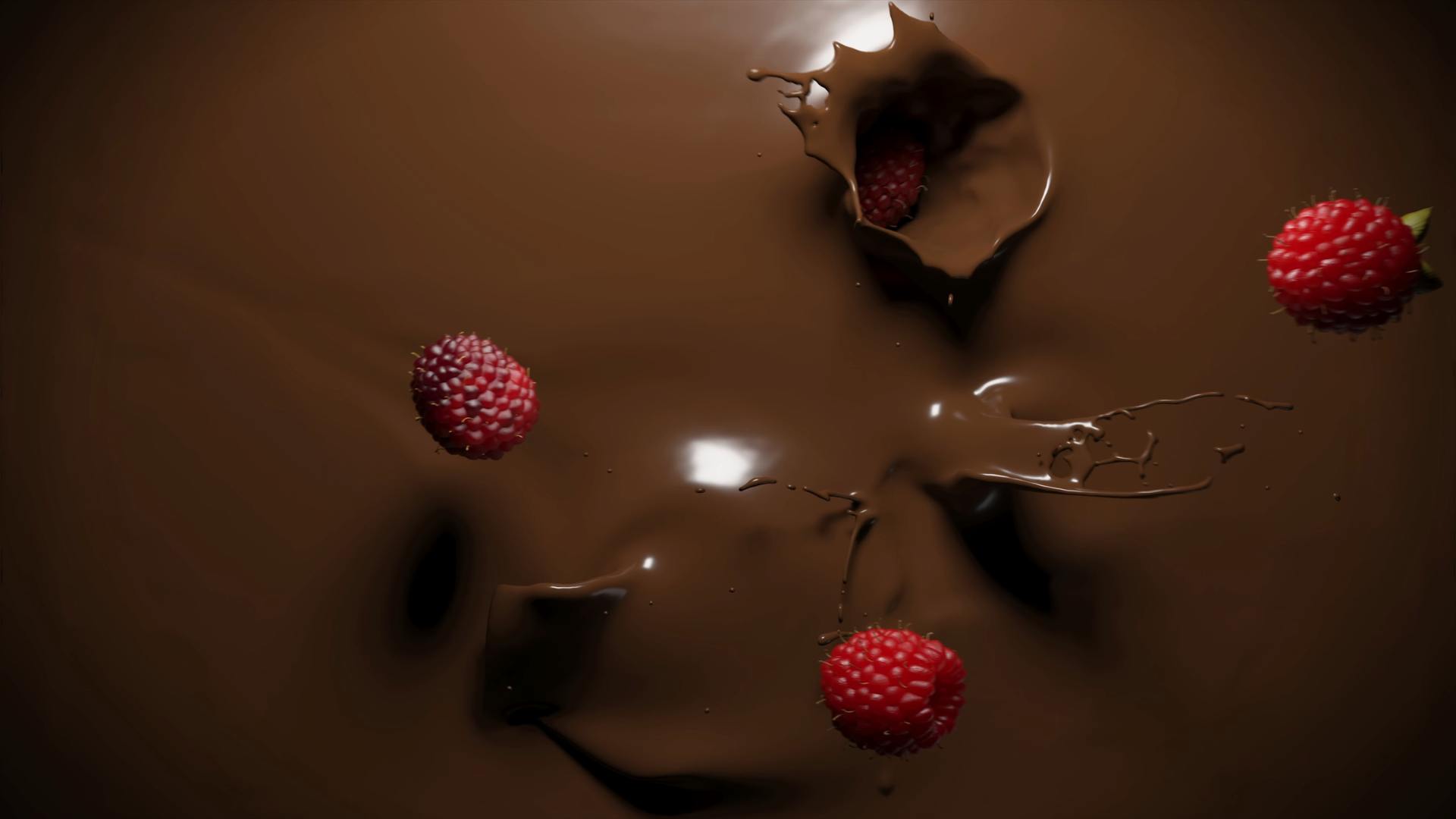 Framboise dans du chocolat